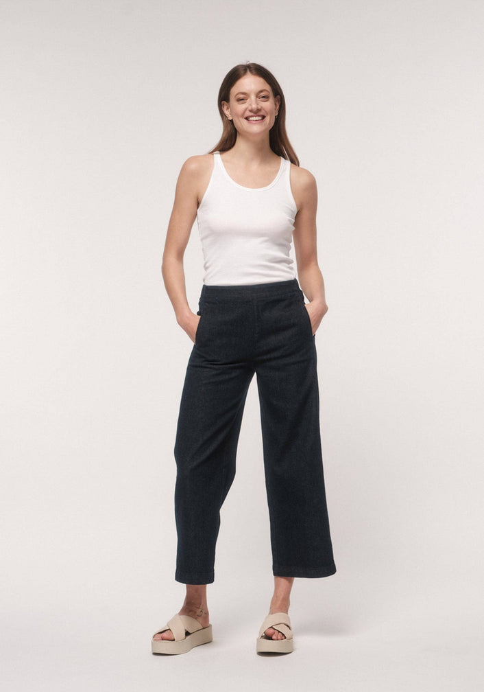 Jeans Culotte Dark Blue Denim