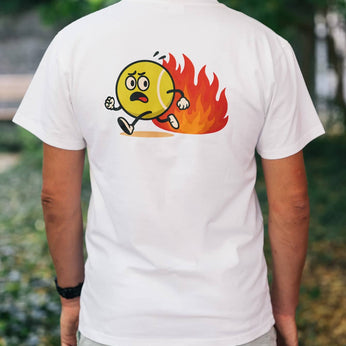 T-Shirt Tennisball Recycling: "Still hanging around" 