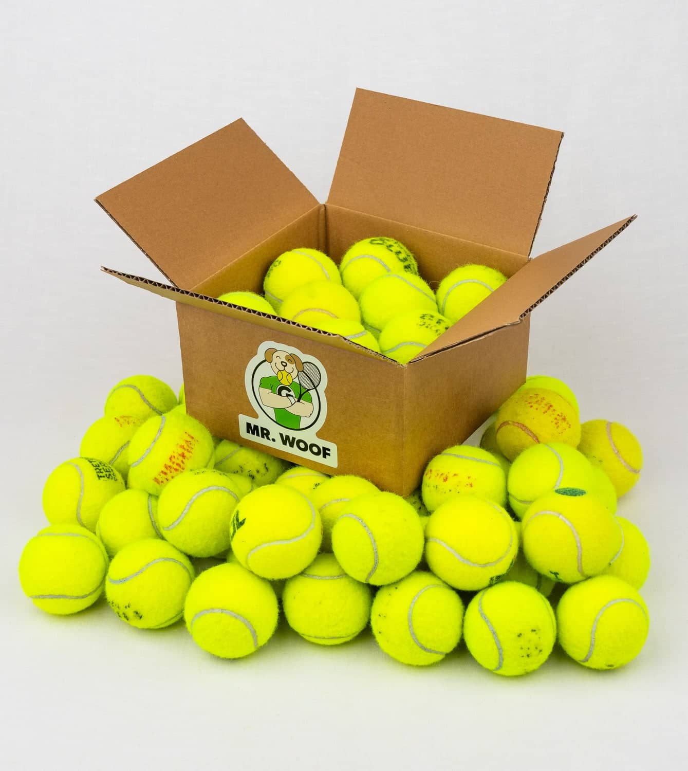 Wurfspielzeug für Hunde: wiederverwertete Tennisbälle