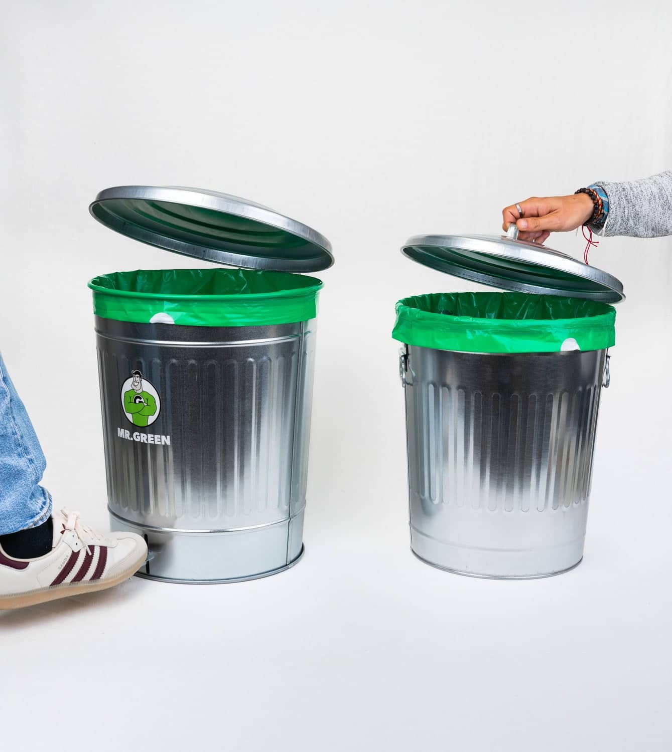 Amerikanischer Designkübel aus verzinktem Stahl