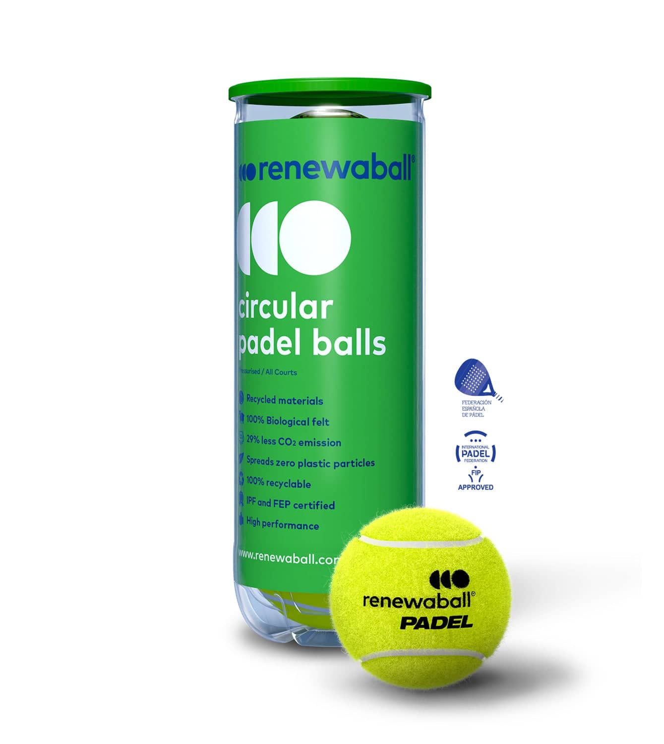 Renewaball | Padelbälle aus recyceltem Material