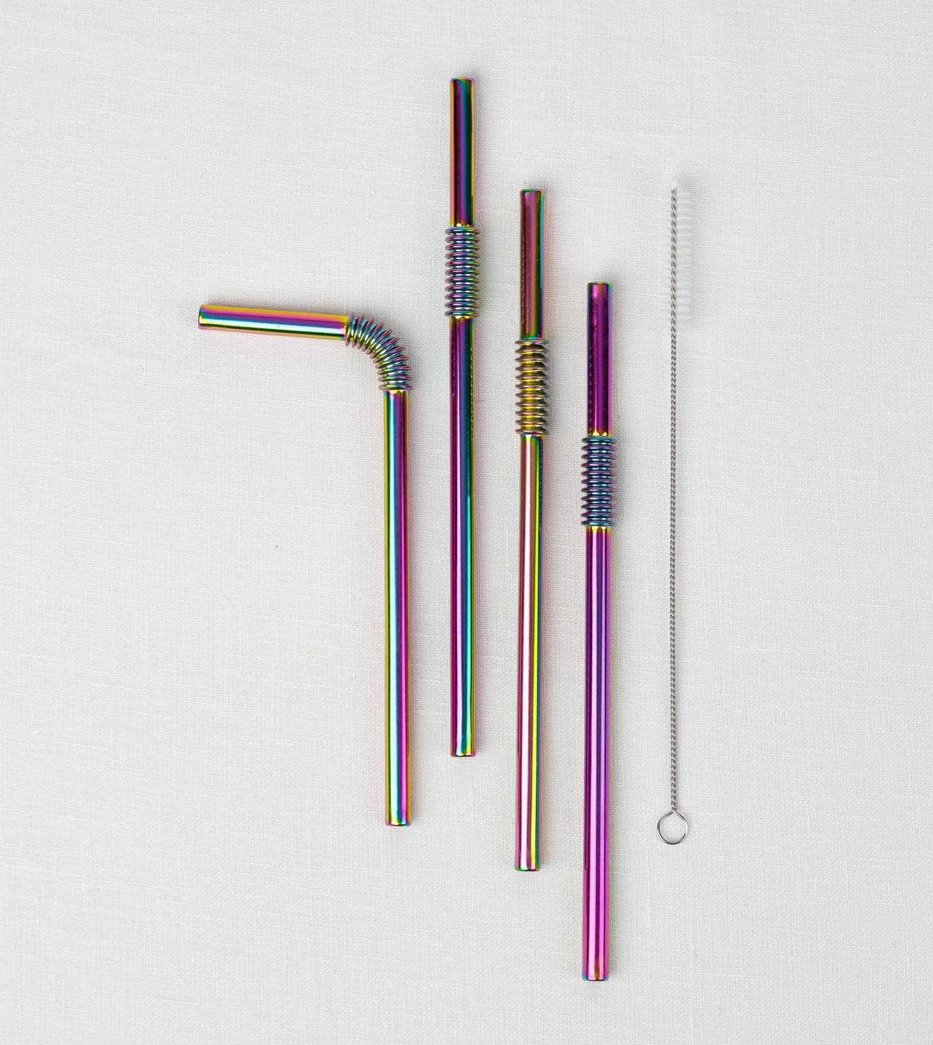 Turtleneck Straw: Biegbares, wiederverwendbares Metall-Röhrli