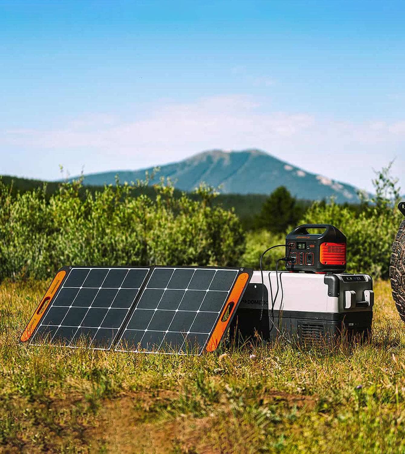 Solar-Powerstation mit Solarpanel