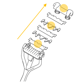 «Mit Ecken und Kanten» 3-Klingen-Schwingkopf-Rasierer (-25%) 